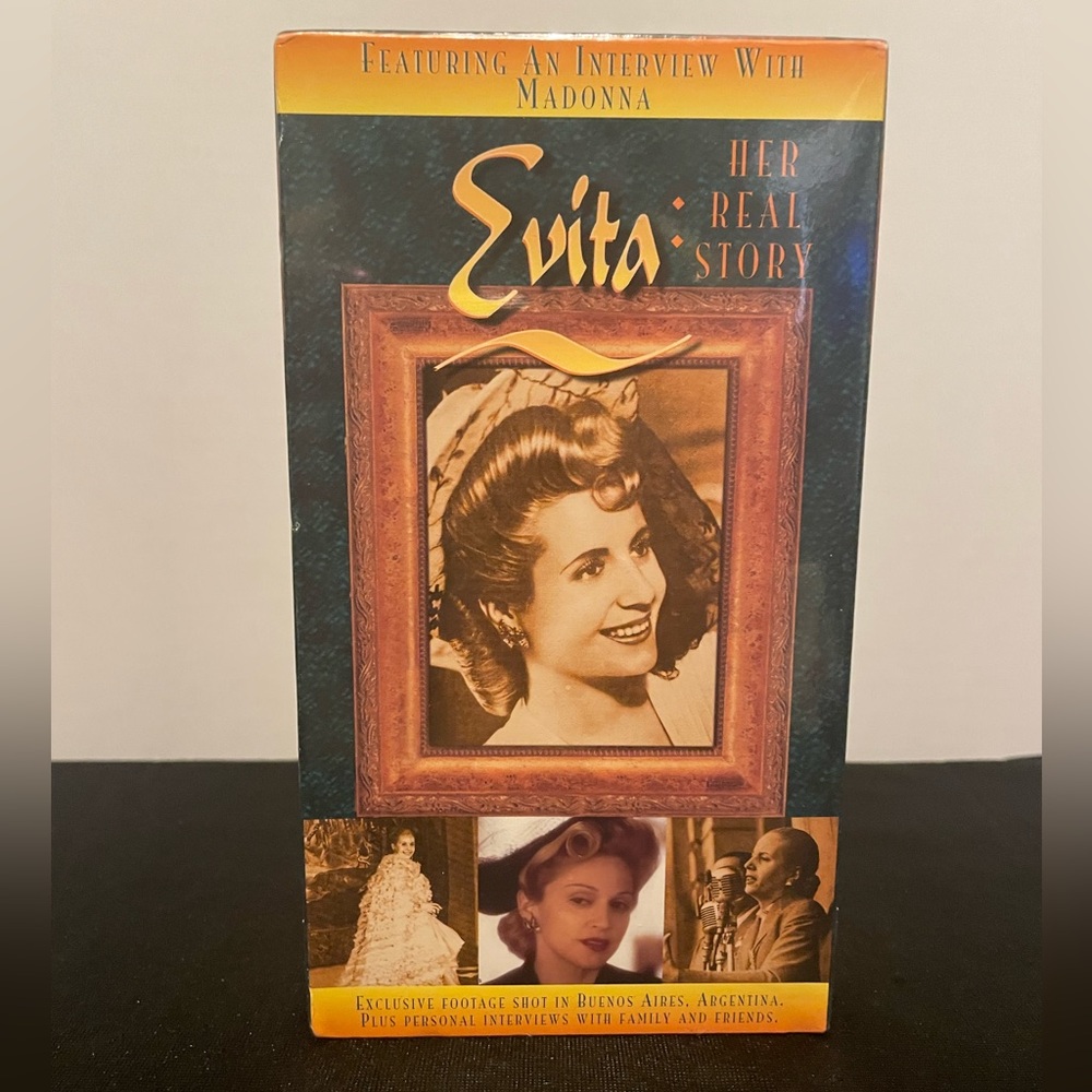 VHS EVITA  Her Real Story Argentina Interview w/ Madonna Maria Peron NEW NIP NIB